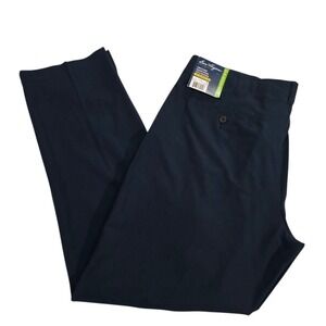 Ben Hogan Chino Pants Mens Navy Blue‎ 38X32 Stretch Waistband Total Eclipse Work